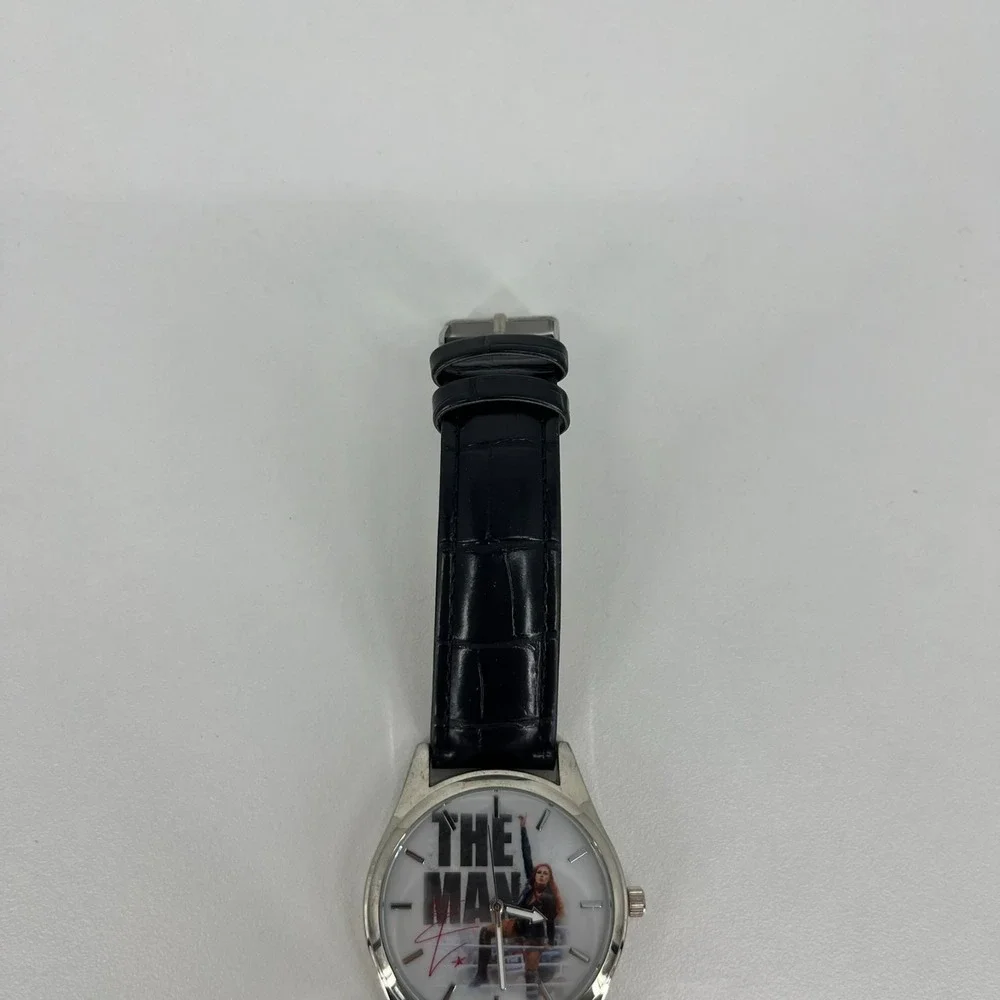 WWE Becky Lynch The Man Watch‎ Men's Size Black Leather Band Game Time New